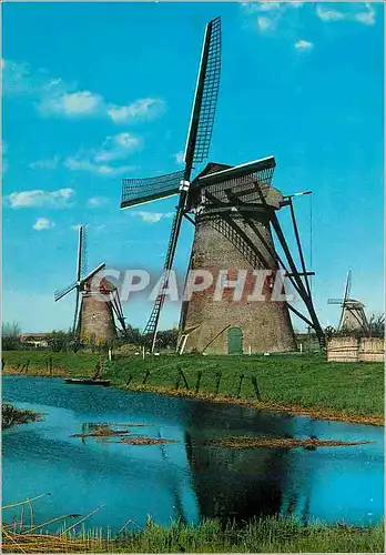 Moderne Karte Holland Molenland Land of Windmille Moulin a vent