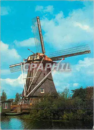 Moderne Karte Molen Dutch Windmill Moulin a vent