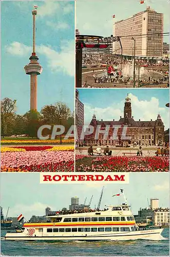 Moderne Karte Rotterdam Holland Bateau