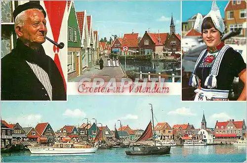 Moderne Karte Groeten uit Volendam