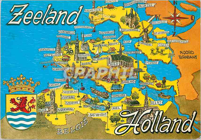 Zeeland Holland Karte