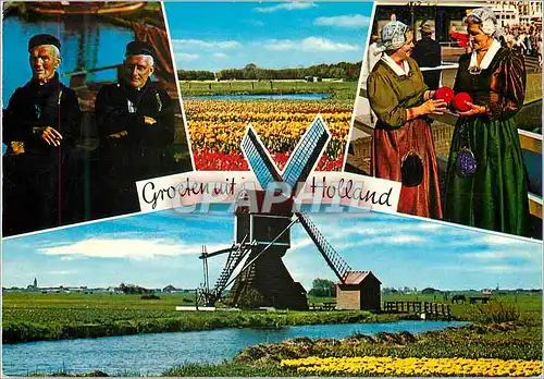 Moderne Karte Groeten uit Holland