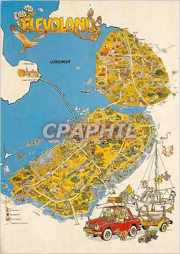 Moderne Karte Flevolani Nederland