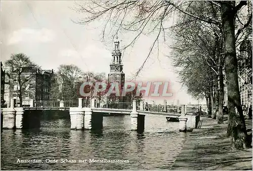 Cartes postales moderne Amsterdam Oude Schans met Montelbaanstoren