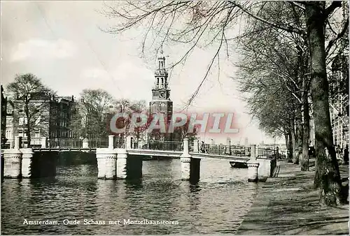 Moderne Karte Amsterdam Oude Schans met Montelbaanstoren