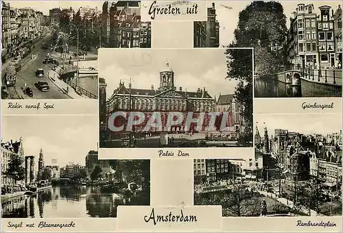 Moderne Karte Groeten uit Amsterdam
