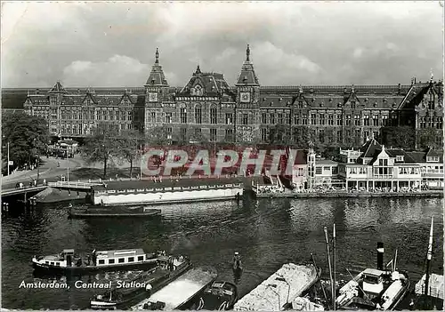 Moderne Karte Amsterdam Central Station Bateau