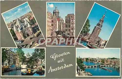 Moderne Karte Groeten uit Amsterdam