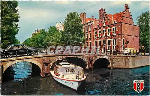 Cartes postales moderne Amsterdam O Z Voorburgwal avec Maison aux troix canaux