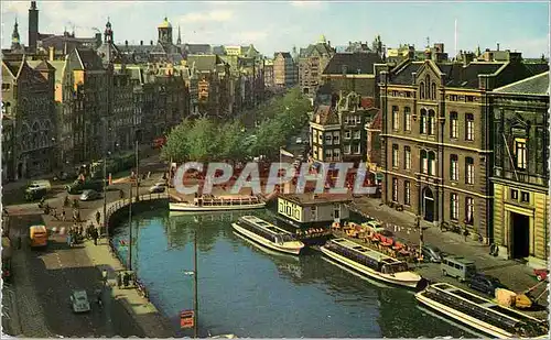 Moderne Karte Amsterdam Le Rokin avec Bateau d Excursion