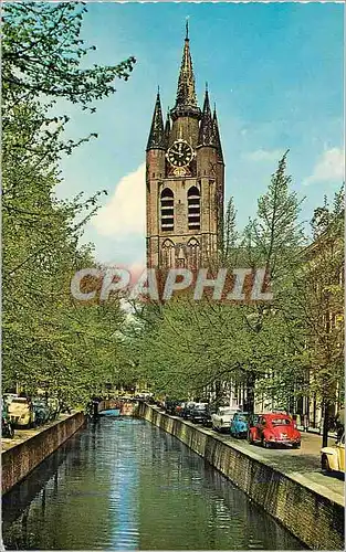 Cartes postales moderne Delft Oude Delft met Oude Kerk