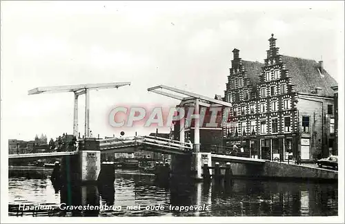 Cartes postales moderne Haarlem Gravestenebrug met oude trapgevels