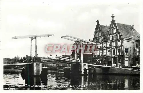 Moderne Karte Haarlem Gravestenebrug met oude trapgevels