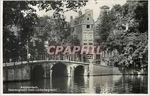 Moderne Karte Amsterdam Heerengracht hoek Leidschegracht