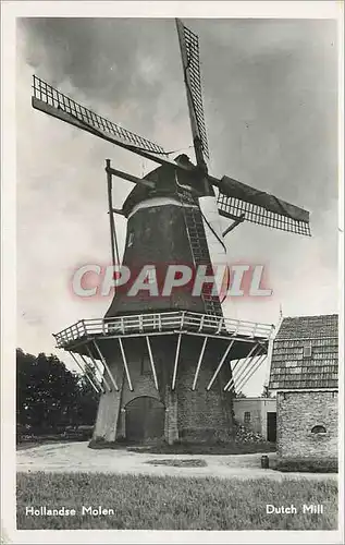 Moderne Karte Hollandse Molen Dutch Mill Moulin a vent