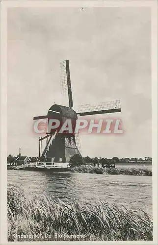 Cartes postales moderne Kinderdijk De Blokkensche Moulin a vent