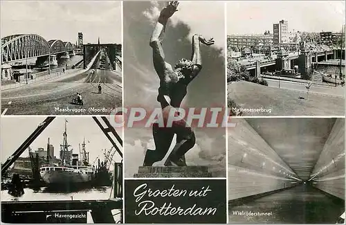 Moderne Karte Groeten uit Rotterdam