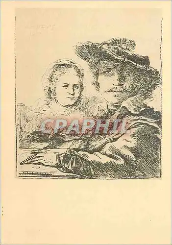 Cartes postales Rembrandt em Saskia Rembrandt