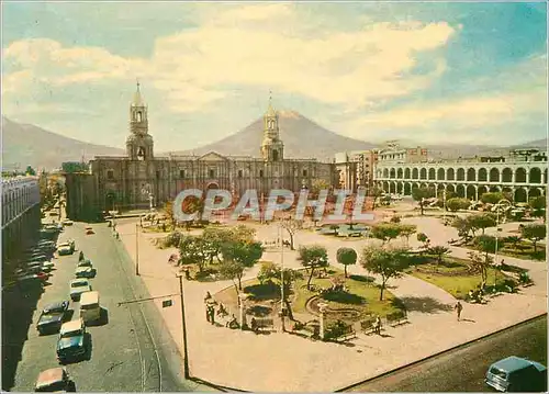 Moderne Karte Arequipa Peru Main Square and the Cathedral