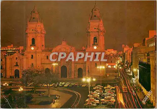 Moderne Karte Lima Peru Main Square The Cathedral