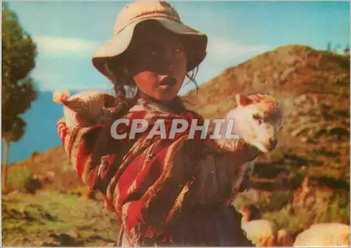 Cartes postales moderne Puno Pastorcita Young shepherdress