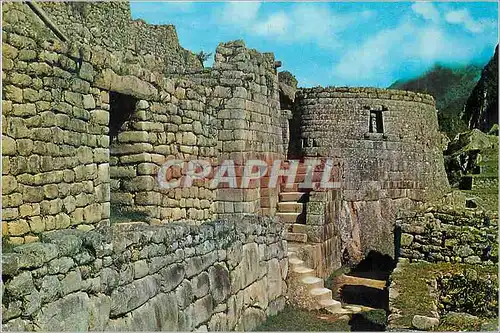 Moderne Karte Cuzco Peru Principal Entrance Macchu Picchu fortified tower