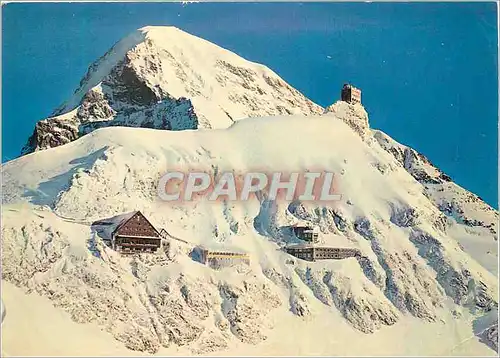 Cartes postales moderne Jungfraujoch Berghaus Sphinx Observatorium und Monch