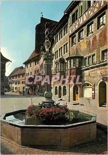 Cartes postales moderne Stein am Rhein mit Stadtbrunnen