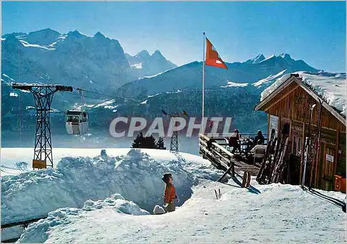 Cartes postales moderne Gondelbahn Hasliberg Kaserstatt mit Restaurant Berghaus Wetterhorner Monch Eiger Schwarzhorn