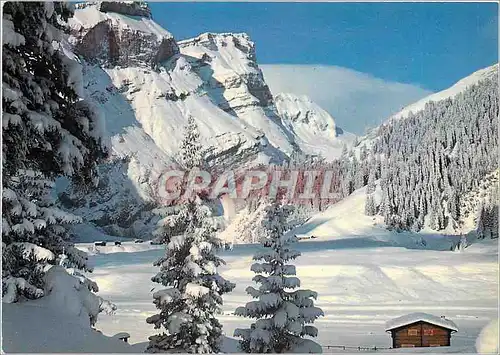 Moderne Karte Hochtal Bargis bei Flims Gr