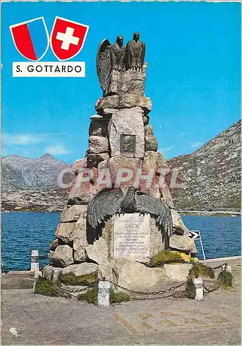 Cartes postales moderne Passo del S Gottardo Monumento a Guex Cantone Ticino Svizzera