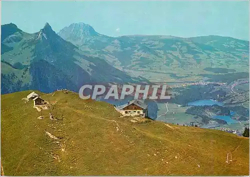 Cartes postales moderne Charmey Restaurant des Dents Vertes avec Dent de Broc et Moleson