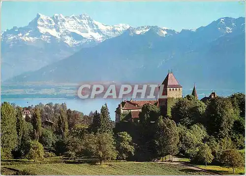 Cartes postales moderne Blonay pres Montreux Lac Leman et les Dents du Midi