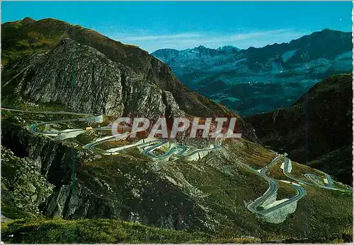 Cartes postales moderne St Gotthard Pass The Gotthard road descending the Tremola Valley