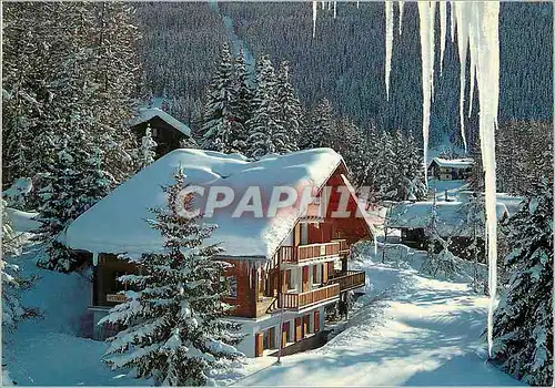 Moderne Karte Paysage d hiver en Suisse