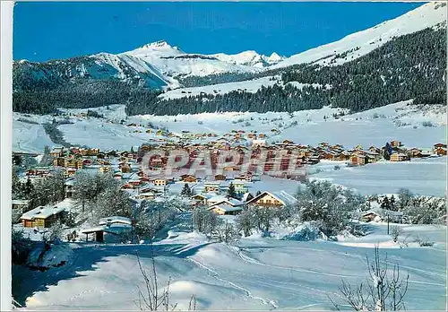 Cartes postales moderne Flims Dorf gegen des Skigebiet