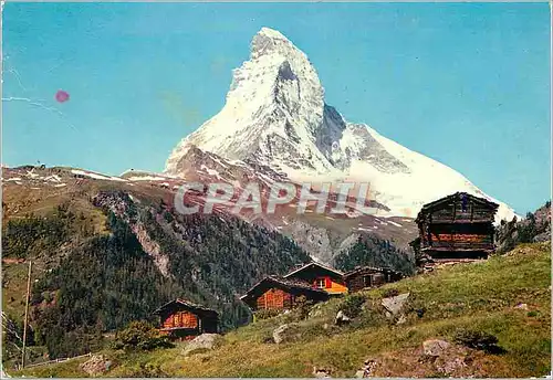 Moderne Karte Switzerland Le Cervin Matterhorn