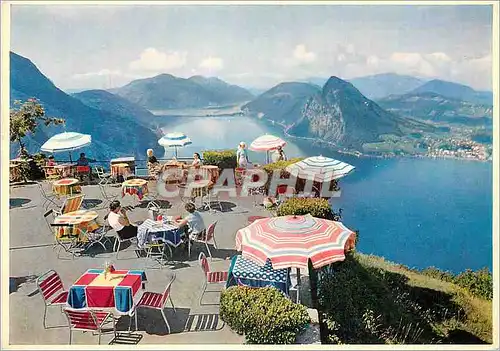 Cartes postales moderne Monte Bre Hotel Bre Kulmterrasse Uno del piu bei panorami del mondo