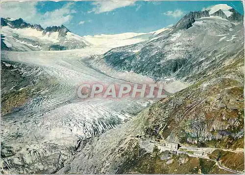 Cartes postales Belvedere mit Rhonegletscher und Galenstock