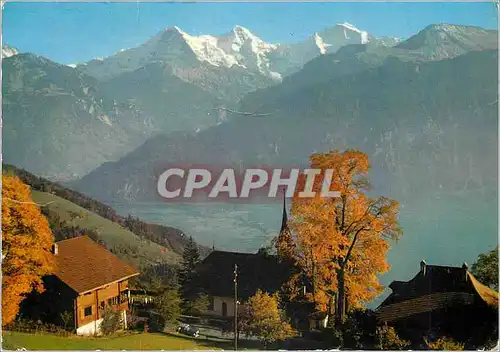 Ansichtskarte AK Beatenberg Berner Oberland Eiger Monch Jungfrau