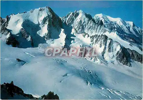 Cartes postales moderne Vue depuis les Aiguilles du Tour sur l Aiguille du Chardonnet l Aiguille Verte et le Mont Blanc