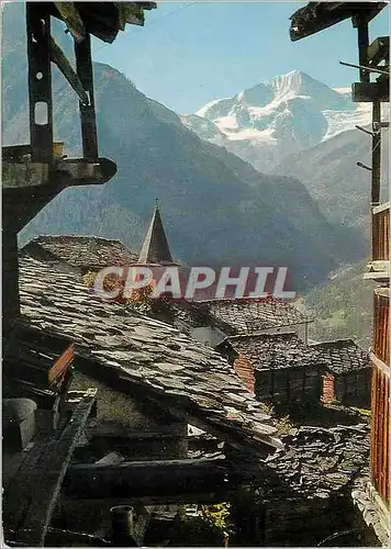 Cartes postales moderne La Sage sur Evolene Valais Au fond le Pigne d Arolla