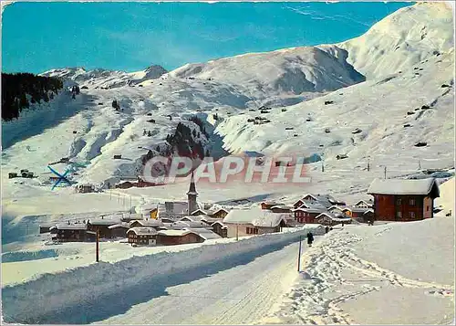 Cartes postales moderne Rueras Tavetsch mit Skilift Milez