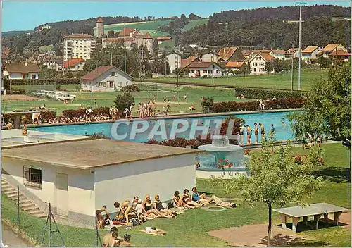 Moderne Karte Porrentruy Piscine et vue generale