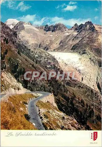 Cartes postales moderne La Route du Grimsel et le Glacier du Rhone