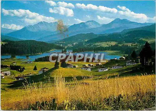 Cartes postales moderne Valbella Lenzerheide Heidsee mit Oberhalbsteiner Bergen