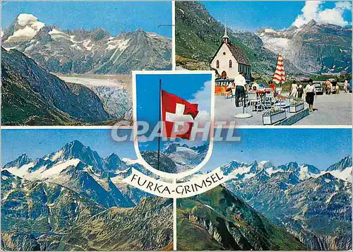 Cartes postales moderne Furka Grimsel Furka Rhonegletscher Grimsel