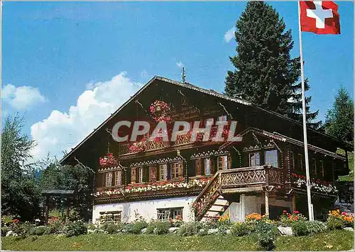 Moderne Karte Vieux chalet suisse