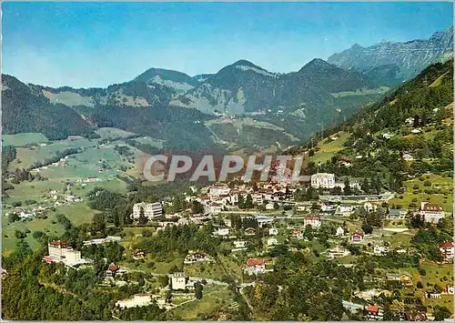 Moderne Karte Glion sur Montreux Au fond Les Avants