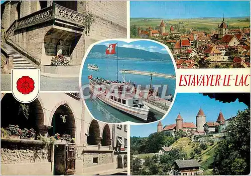 Cartes postales moderne Estavayer Le Lac Bateau